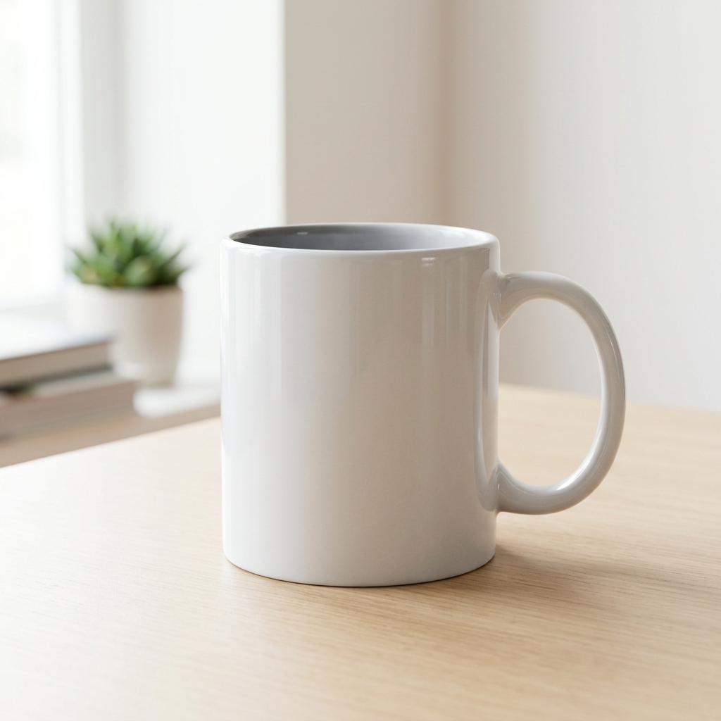 Taza de Cerámica Blanca (11 oz)